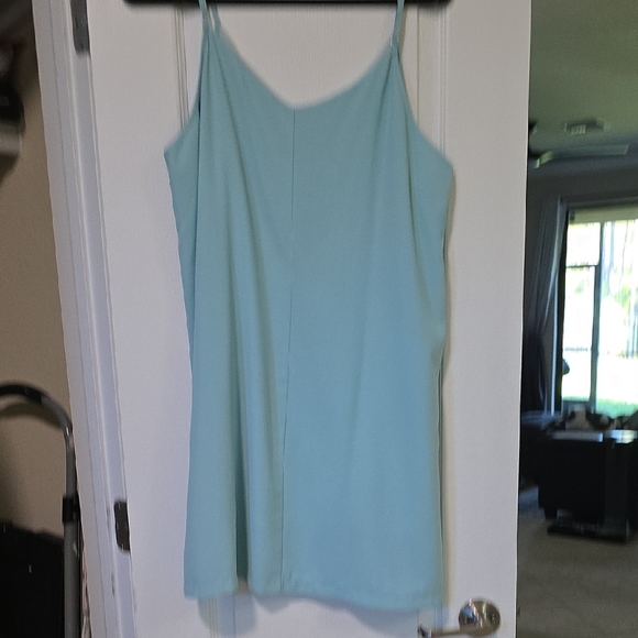 Light Blue Button-Front Midi Dress - Picture 5 of 6